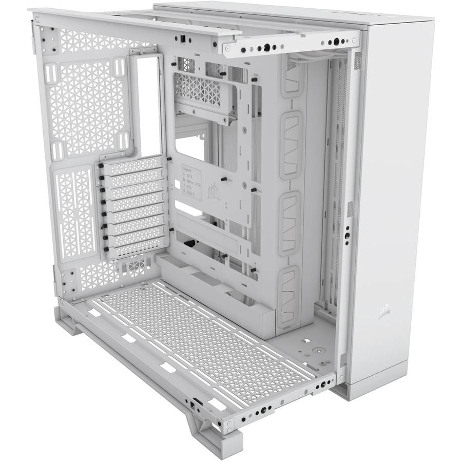 Corsair 6500X Mid-Tower Dual Chamber ATX Tempered Glass PC case - White0