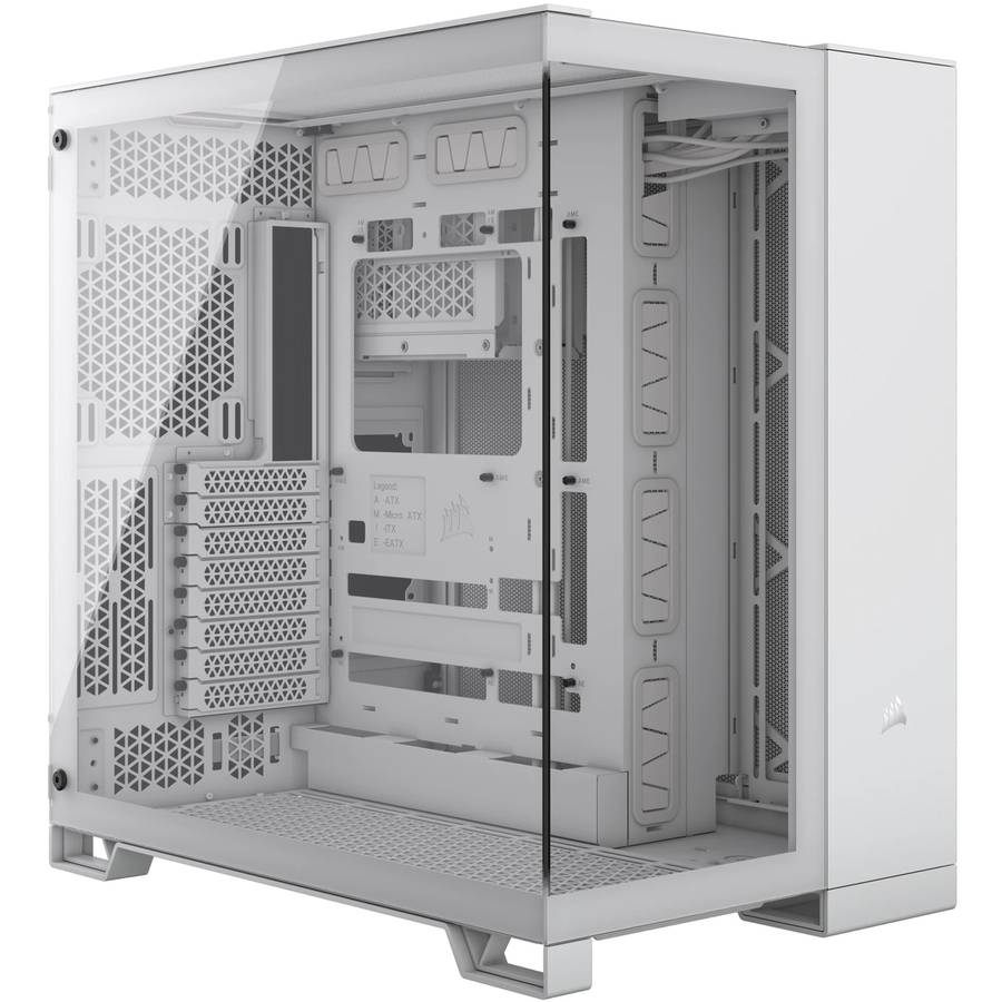 Corsair 6500X Mid-Tower Dual Chamber ATX Tempered Glass PC case - White