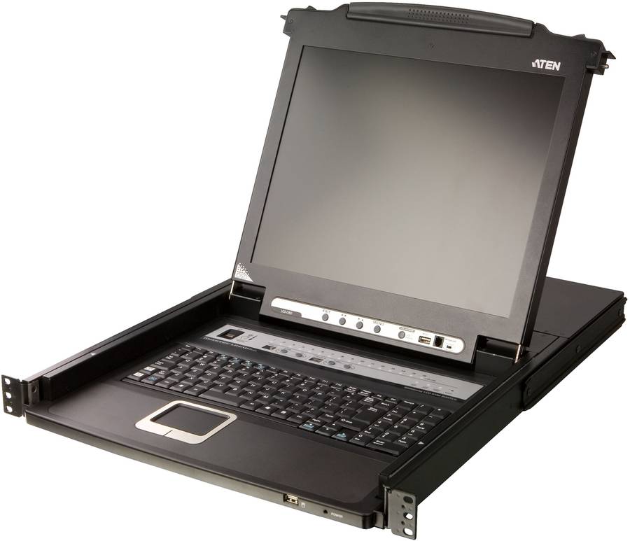 Aten 16 port 19 inch VGA LCD Integrated USB/PS2 combo KVM