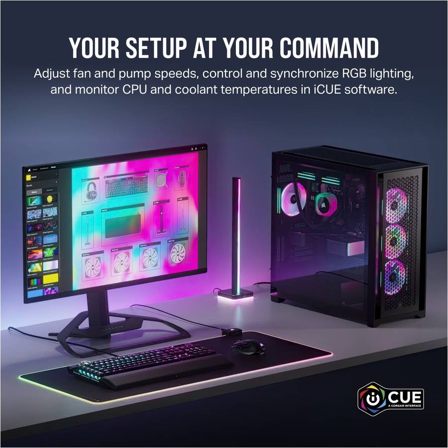 Corsair iCUE Link QX140 RGB 140mm PWM fans starter kit - White