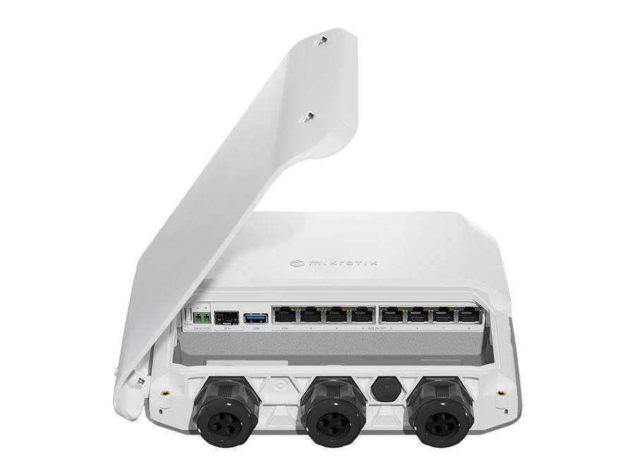MikroTik 7 Port Gigabit 1x 2.5Gbps 1SFP+ 4 Core Outdoor PoE Router | RB5009UPr+S+OUT