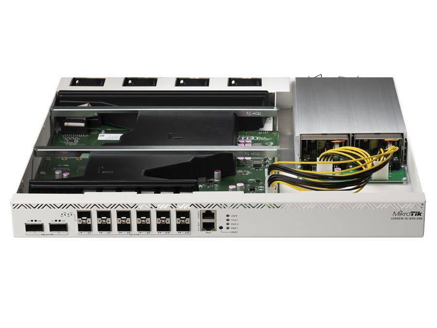 MikroTik Cloud Core 12 Port SFP28 2 QSFP28 16 Core Router | CCR2216-1G-12XS-2XQ