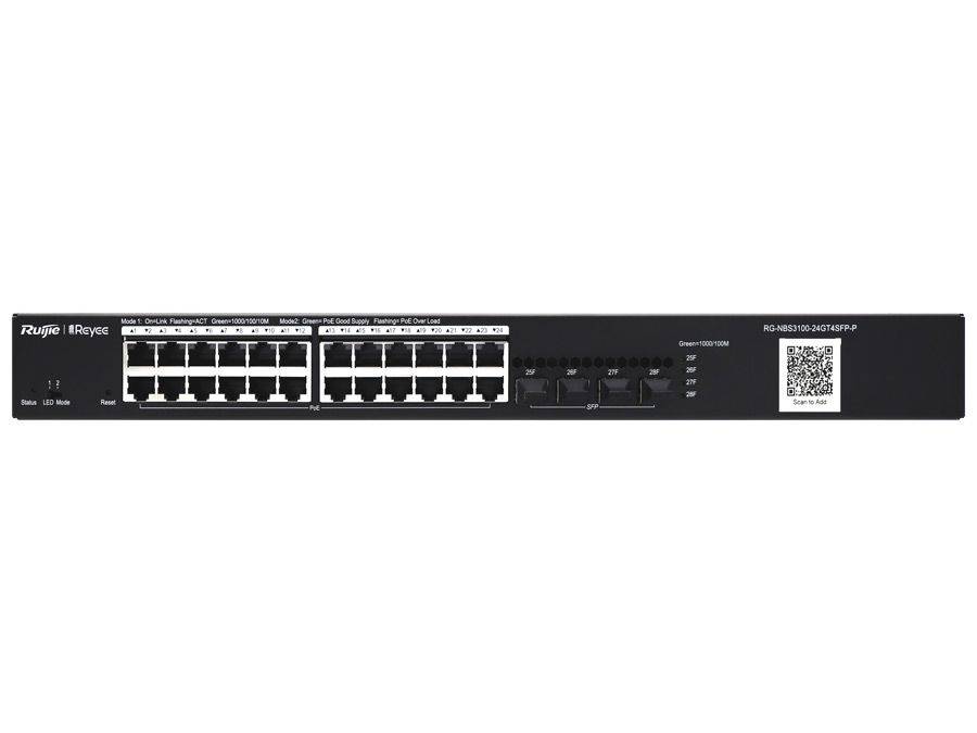 Reyee 24 Port Gigabit PoE 370W 4SFP Layer 2+ Smart Switch | RG-NBS3100-24GT4SFP-P