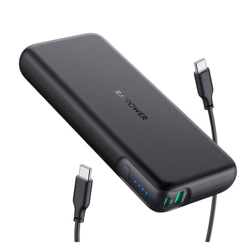 RAVPOWER 20000mAh 60W 2 x USB Power Bank - Black