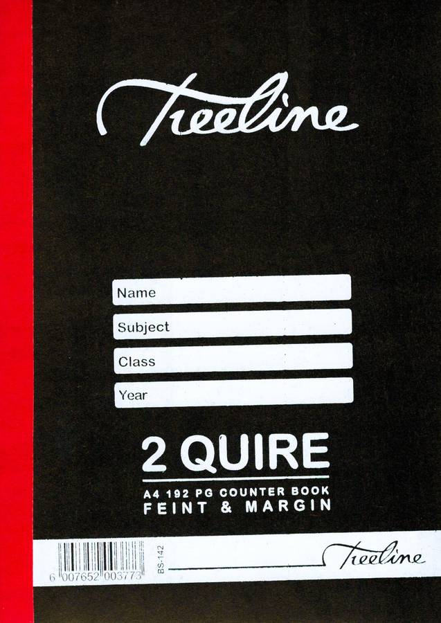 TREELINE BOOK A4 2Q 192P FEINT AND MARGIN