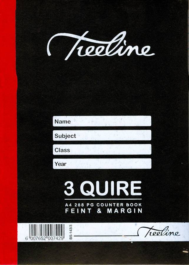 TREELINE BOOK A4 3Q 288P FEINT AND MARGIN