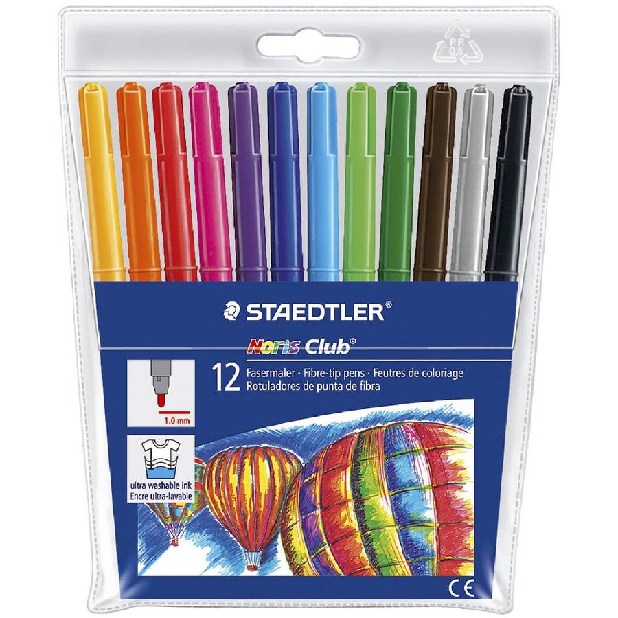 STAEDTLER 12 MARKER FIBRE TIP PENS