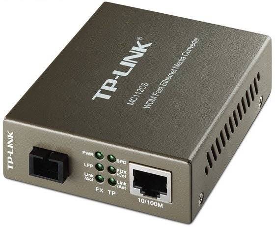 TP-Link 10/100Mbps RJ45 to 100Mbps single-mode SC fibre Converter - TL-MC112CS