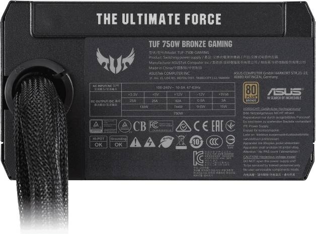 Asus TUF Gaming 750B 80PLUS Bronze ATX12V Power Supply