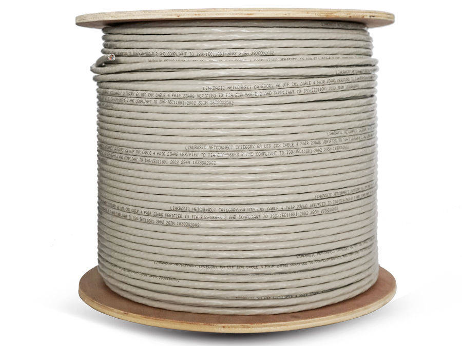 Linkbasic 305M Drum Cat6a Solid UTP Cable