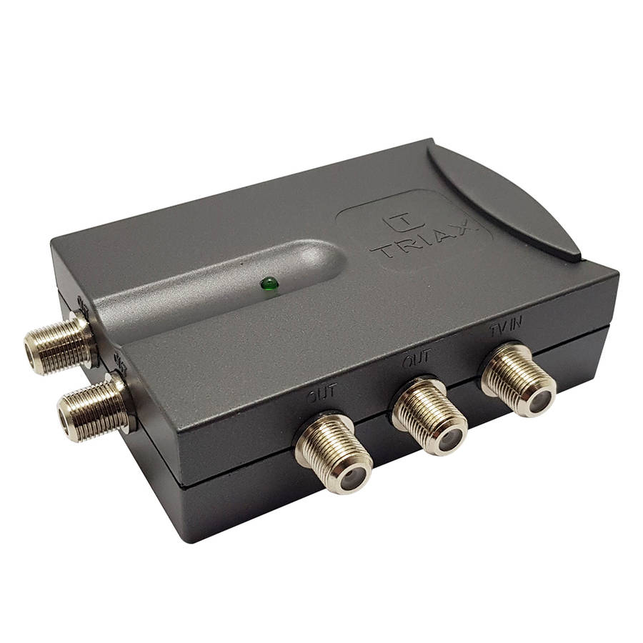Triax 1 in 4 Out Active TV link Splitter, with IR Return