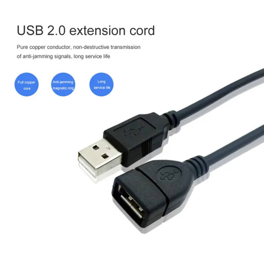 Space TV 1m USB 2.0 Male to Female Extension Cable