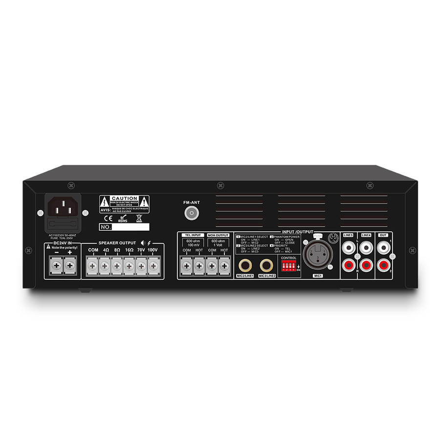 Space TV 60W Audio Mixer Amplifier with MP3/FM Radio/BT Connectivity
