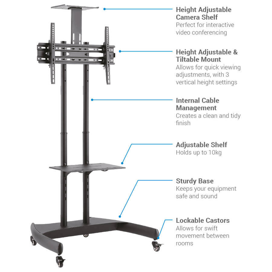 Space TV Mobile TV / AV Presentation Station with Tilt & Height Adjustment