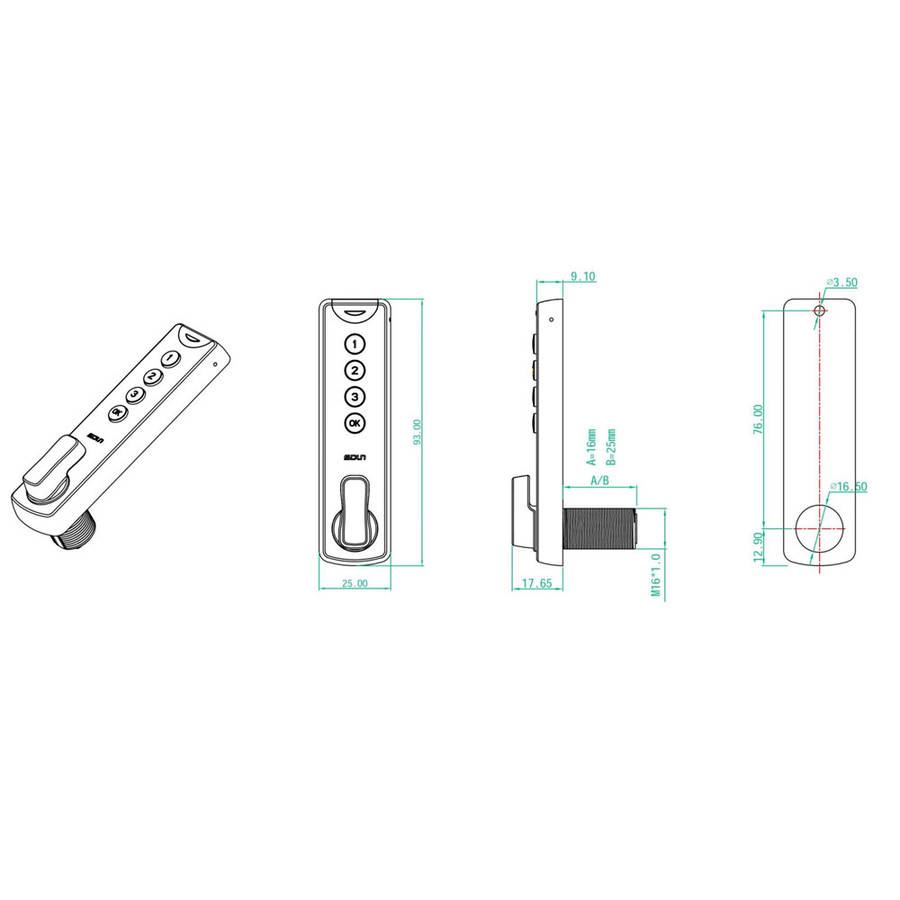 Drawer / Cabinet Lock - Keypad type - Security