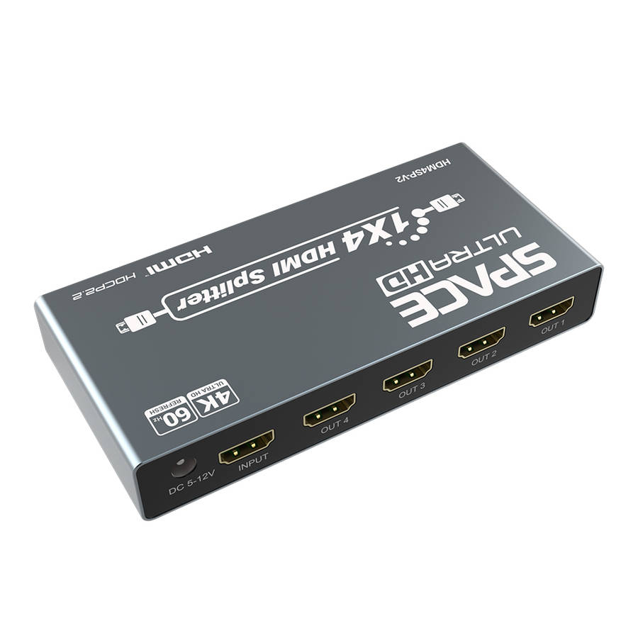 Space TV UltraHD 4 Way HDMI Splitter 4K HDMI