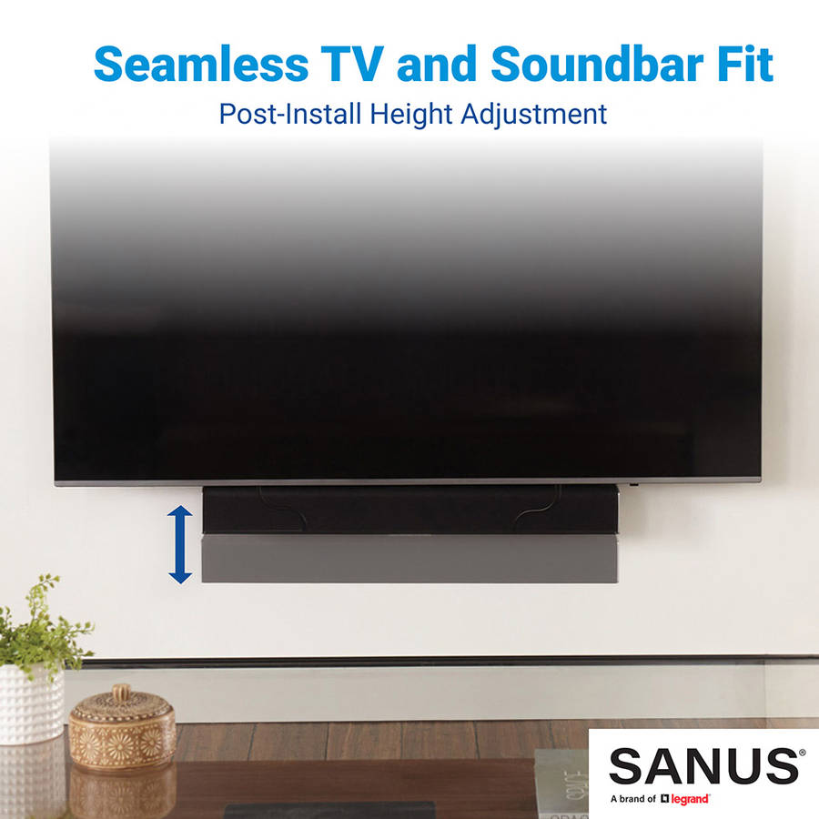 SANUS Height Adjustable Soundbar Mount Bracket for 32 -90 TV's