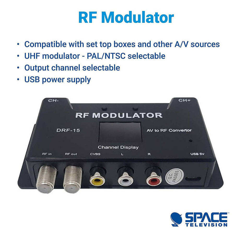 Audio Video Signal Converter - Convert RCA (AV) to RF