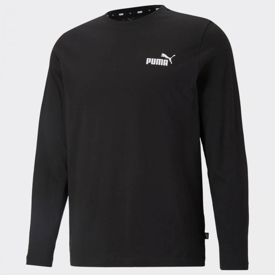 PUMA ESSENTIAL LONG SLEEVE BLACK SMALL LOGO
