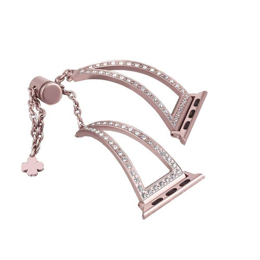 Jewelry Bracelet Strap for 42/44/45mm Apple Watch - Rose