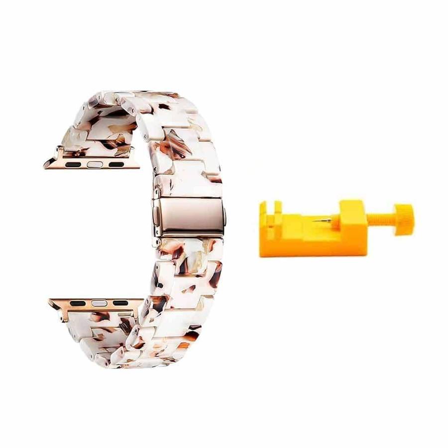 Resin Strap for 42/44/45/49mm Apple Watch (S/M) - Spring Marble
