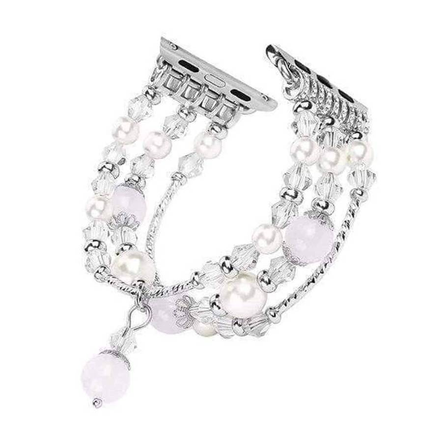 Pearl Beaded Bracelet for 42/44/45/49mm Apple Watch - White