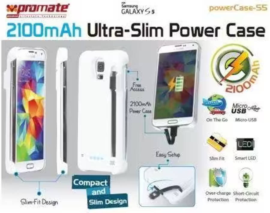Promate Powercase S5 2100mAh Ultra-Slim