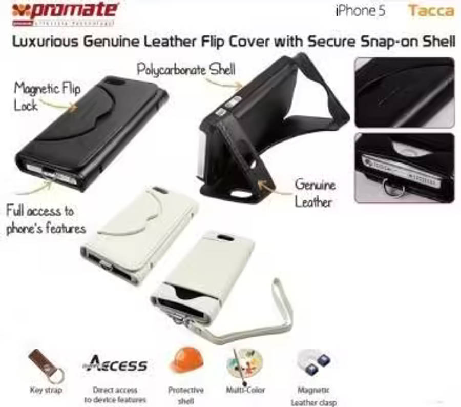 Promate White  Tacca iPhone 5 Luxurious Genuine