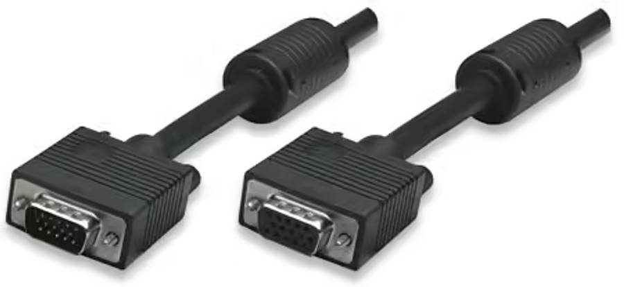 Manhattan Black SVGA 7.5m Extension Cable
