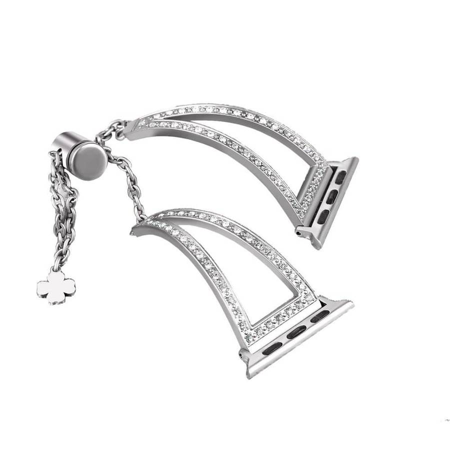 Jewelry Bracelet Strap for 42/44/45/49mm Apple Watch - Silver