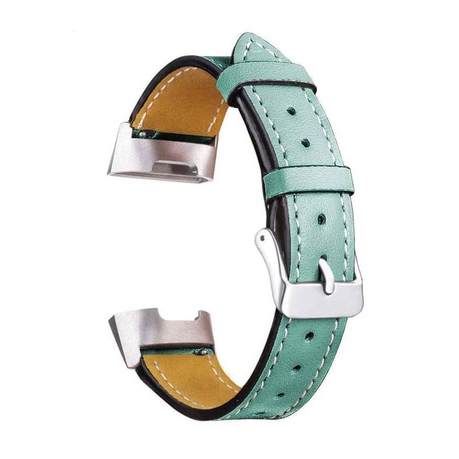PE Leather Strap for Fitbit Charge 3/4, Sense  - Frost Green