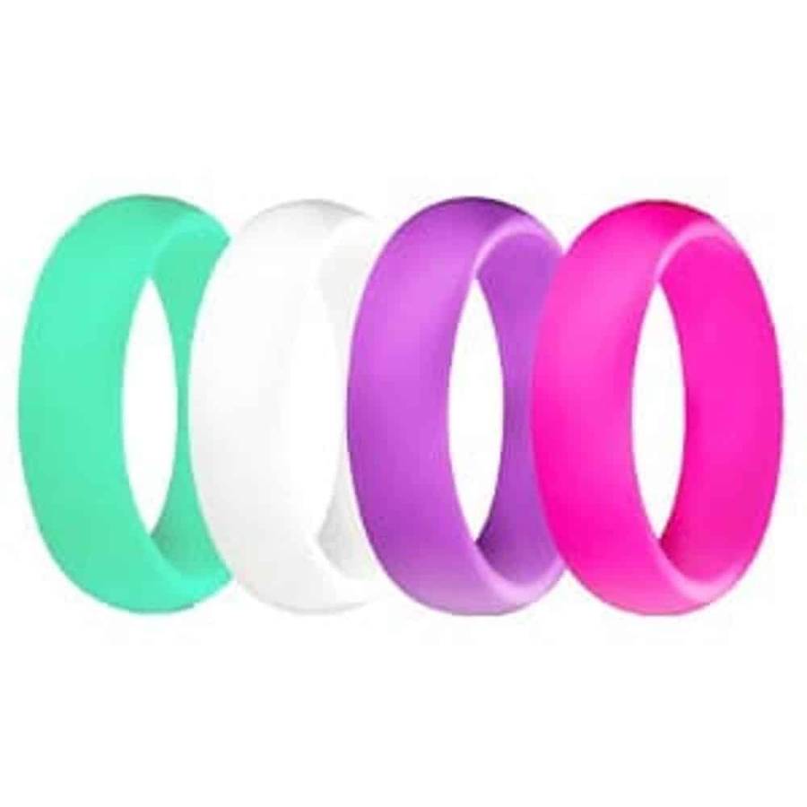 Silicone Ring Set of 4 Size USA 6 RSA L- (5.7mm width)