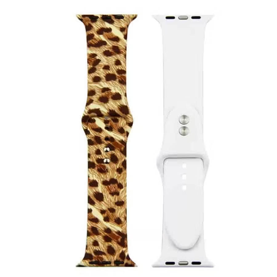 38/40/41mm Apple Watch Silicone Strap - Cheetah Print (M-L)