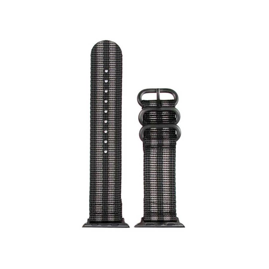 38/40/41mm Apple Watch nylon strap - Black & grey