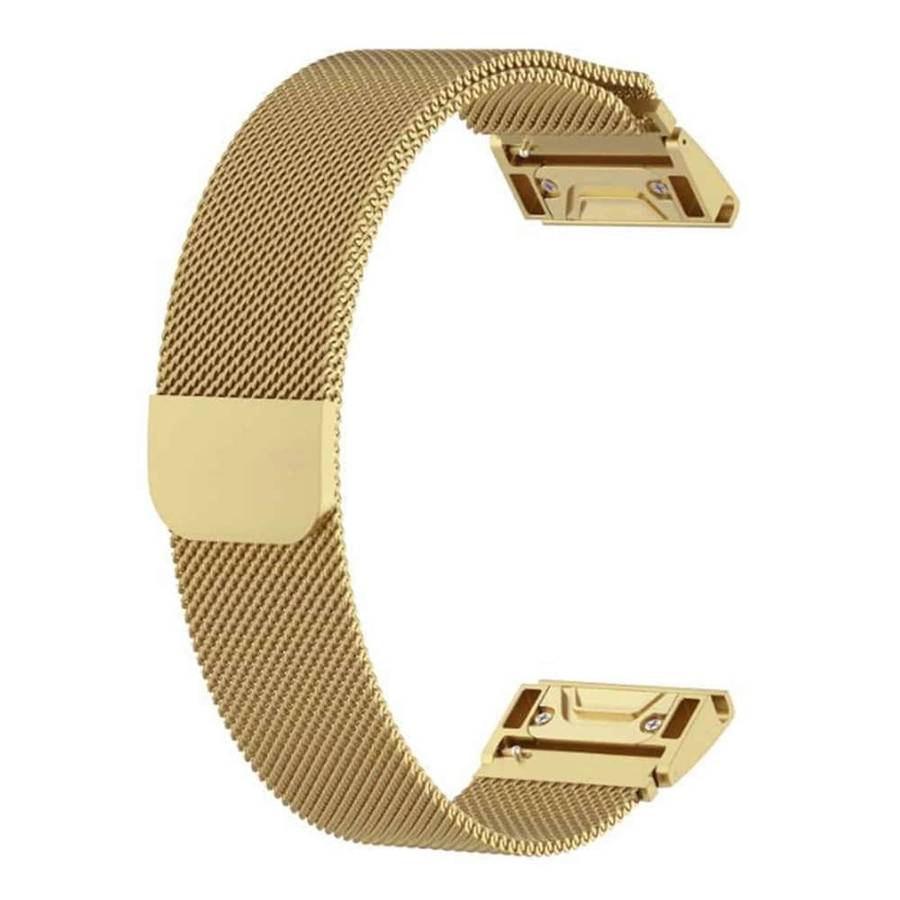 Garmin Fenix 5X/6X/3/HR Milanese steel strap - Gold