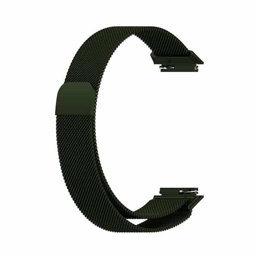 Stainless Steel Meshy Milanese Loop Strap for Huawei Band 7- Black