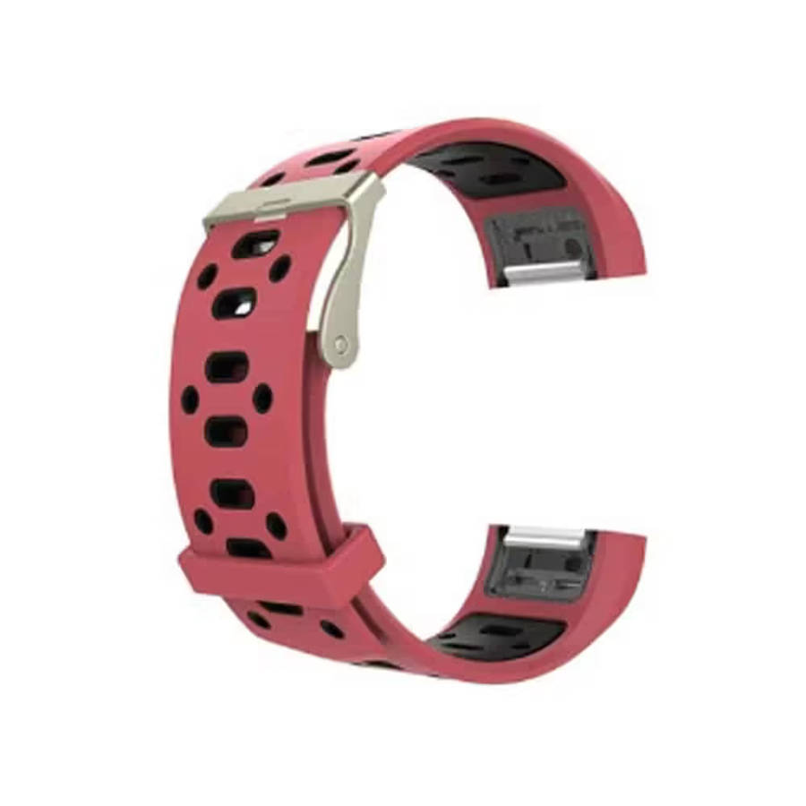 Silicone Strap for Fitbit Charge 2- Black & Pink- S/M