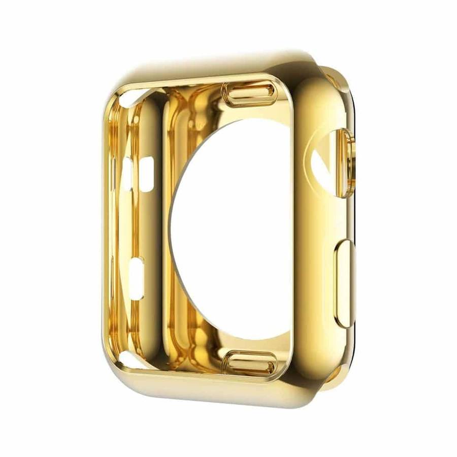 Protective TPU Bumper Case for 42MM Apple iWatch - Gold