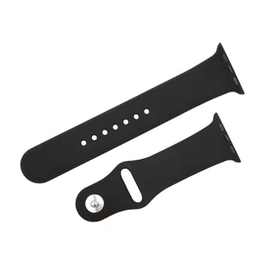 Silicone Strap for 42/44/45/49mm Apple Watch (M/L) - Black