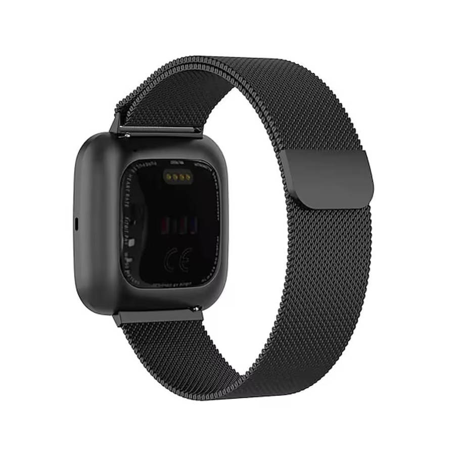 Milanese Strap for Fitbit Versa/ Versa 2- Black- M-L