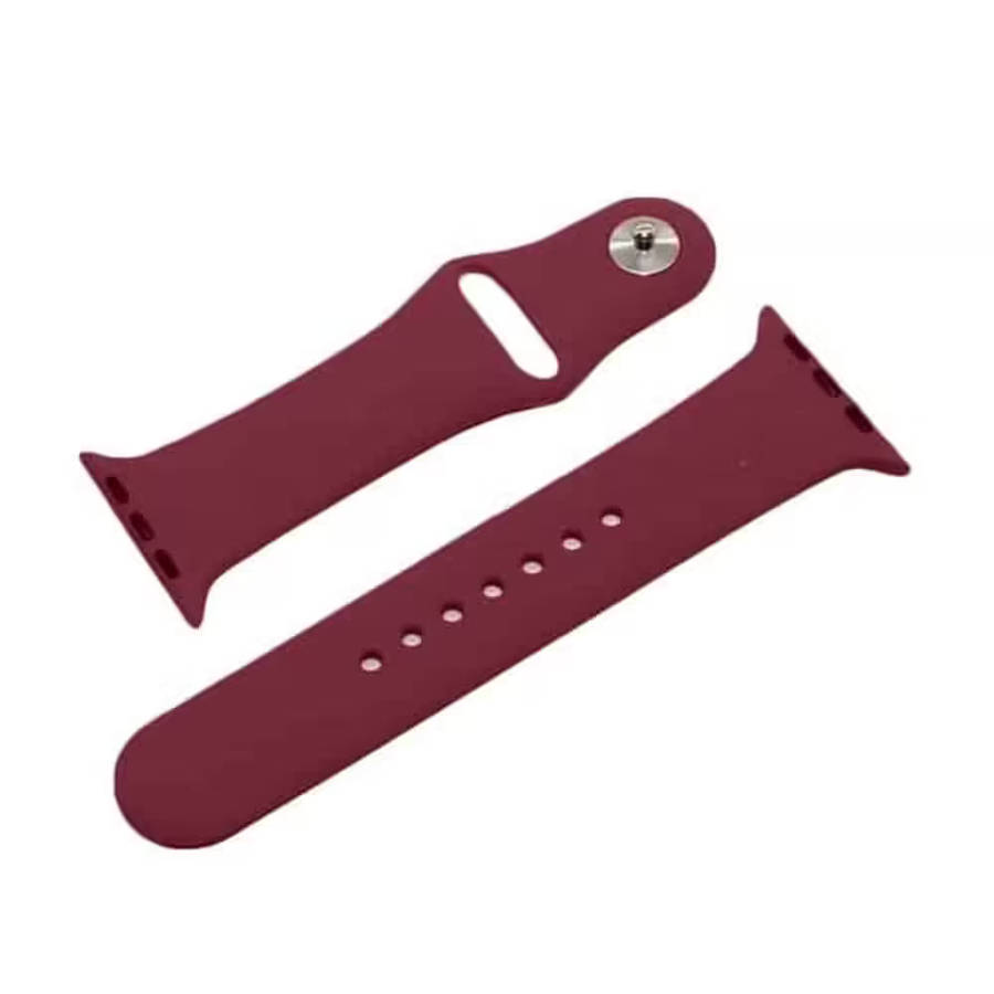 Silicone Strap for 42/44/45/49mm Apple Watch (S/M) - Red Wine