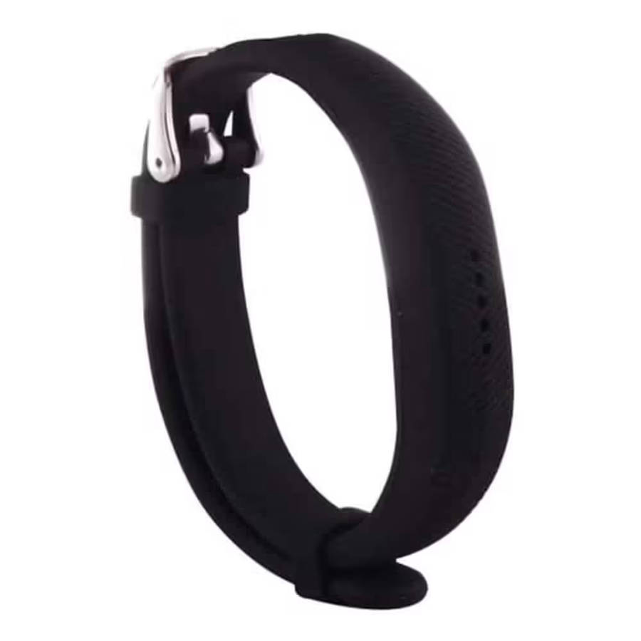 Sporty Silicone Strap for Fitbit Flex 2 Fitness Tracker- Black