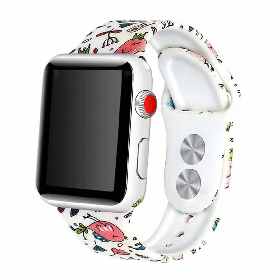 Silicone Strap for 42/44/45/49mm Apple Watch- Tweets- S/M