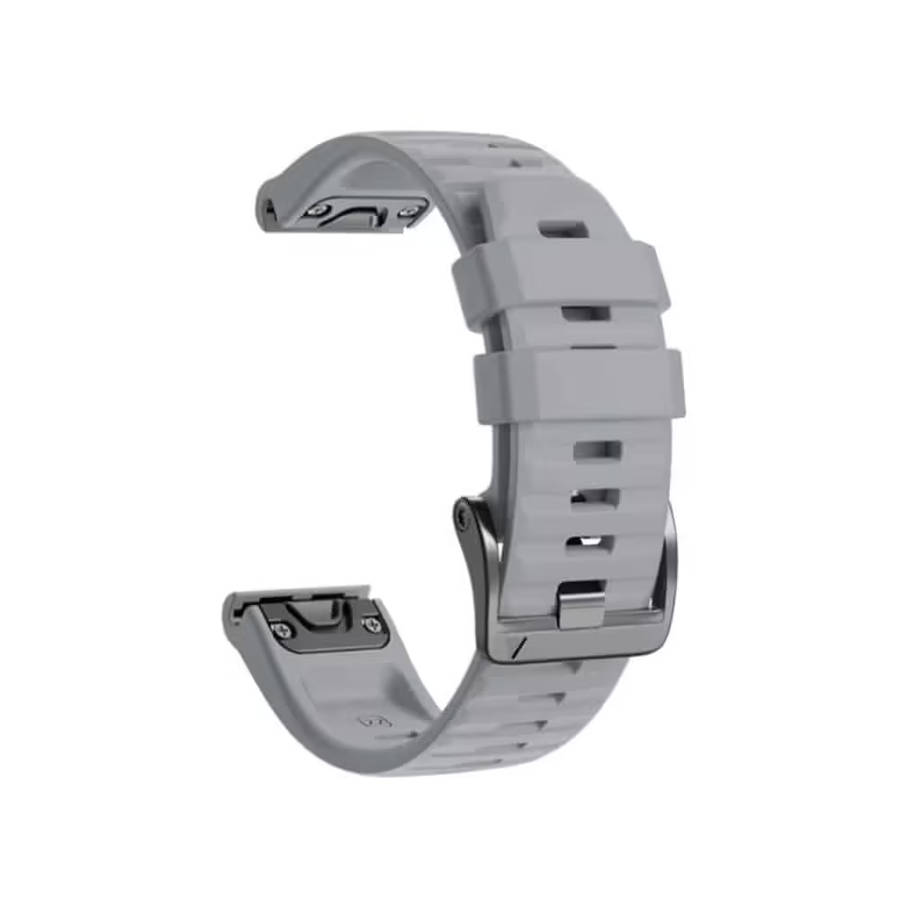 26mm Silicone Strap for Garmin Fenix 5X/ 6X / 7X / Enduro - Grey