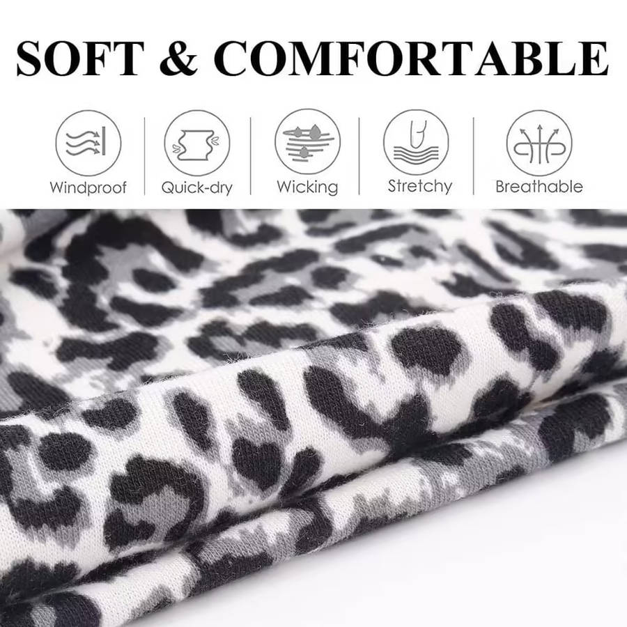 KD Stretchy Animal-Print Multiway Headband for Exercise/Yoga/Running