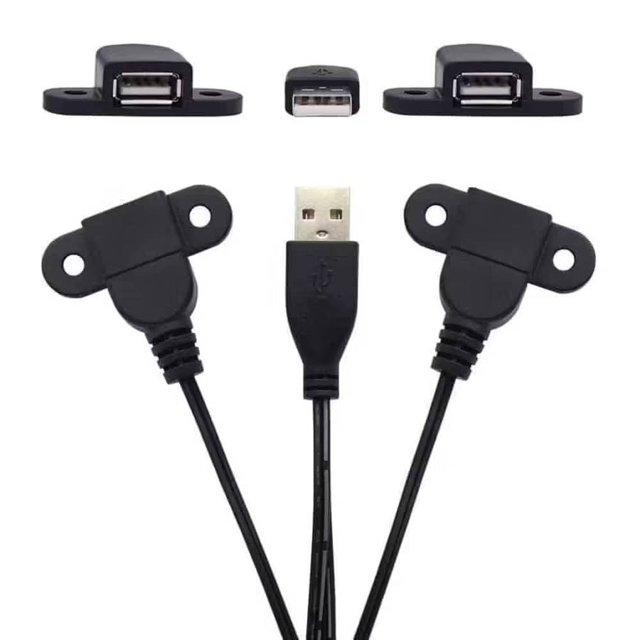 USB 2.0/ USB Type A 2-in-1 Device Charging Extension Cable