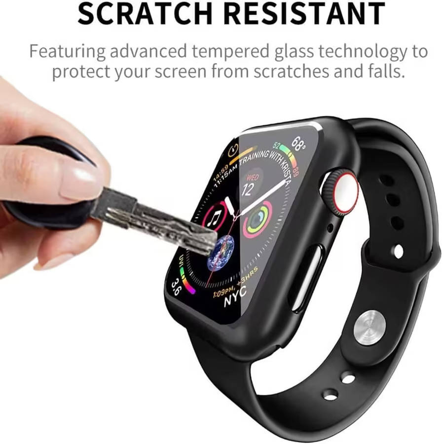44mm Apple Watch silicone strap (White + R.gold/S-M) + TPU case combo