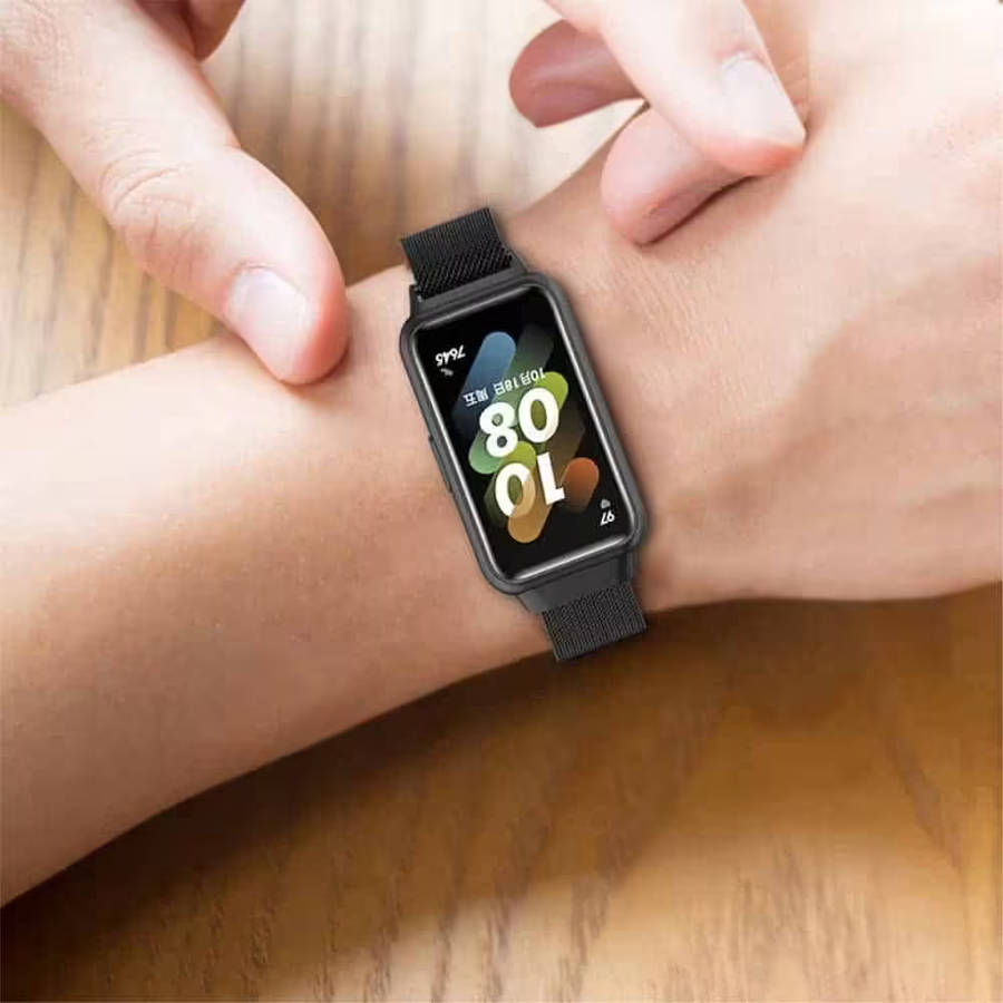 Stainless Steel Meshy Milanese Loop Strap for Huawei Band 7