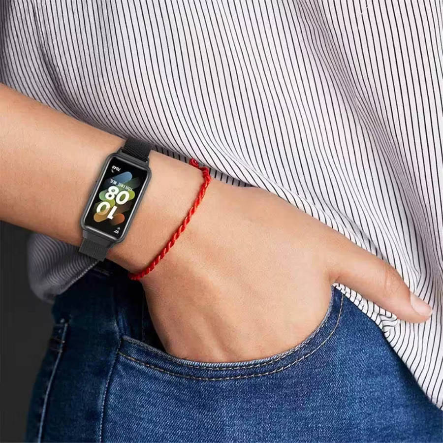 Stainless Steel Meshy Milanese Loop Strap for Huawei Band 7