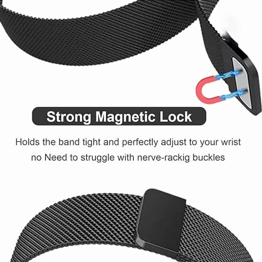 Stainless Steel Meshy Milanese Loop Strap for Huawei Band 7
